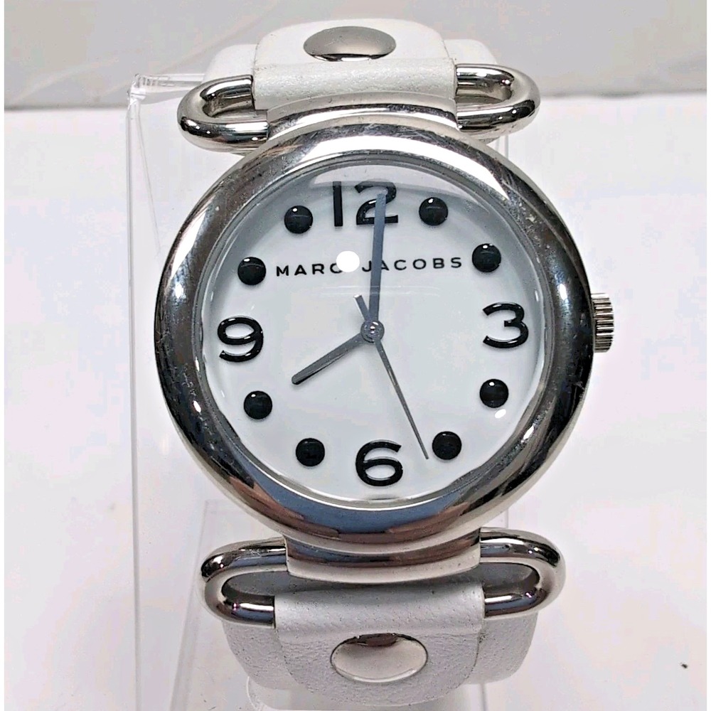 Marc by Marc Jacobs Molly Watch MBM1000 White Leather Strap w/ Box & Booklet